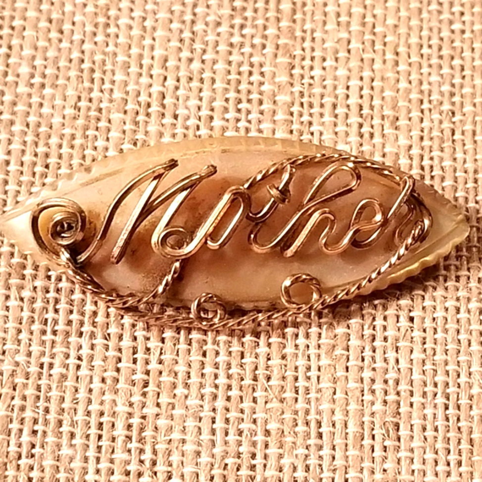 Vintage Mother Pin  Mother Of Pearl